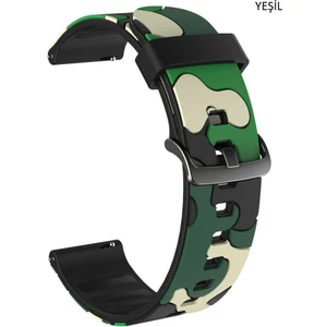 Samsung Gear S3 Gear Watch 3 45MM Kamuflaj Tme Kordon Kayış 22MM