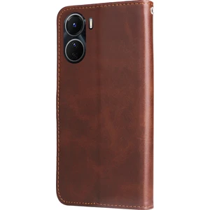 ZH Store Vivo Y16 / Y02S Için Fermuar Deri Telefon Kılıfı (Yurt Dışından)