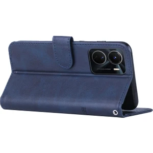 ZH Store Vivo Y16 / Y02S Için Dikiş Buzağı Pu Kılıfı (Yurt Dışından)
