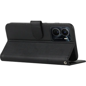 ZH Store Vivo Y16 / Y02S Için Dikiş Buzağı Pu Kılıfı (Yurt Dışından)