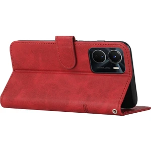 ZH Store Vivo Y16 / Y02S Için Dikiş Buzağı Pu Kılıfı (Yurt Dışından)