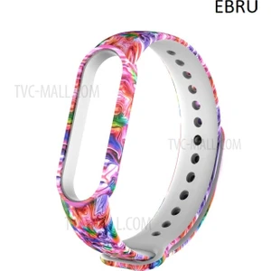 Xiaomi Mi Band 5 Mi Band 6 Mi Band 7 Desenli Silikon Kordon Kayış