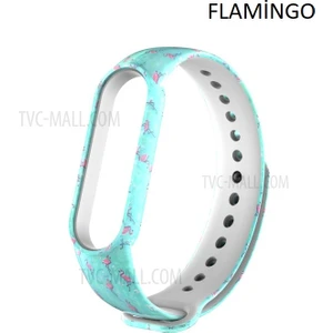 Xiaomi Mi Band 5 Mi Band 6 Mi Band 7 Desenli Silikon Kordon Kayış