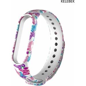 Xiaomi Mi Band 5 Mi Band 6 Mi Band 7 Desenli Silikon Kordon Kayış