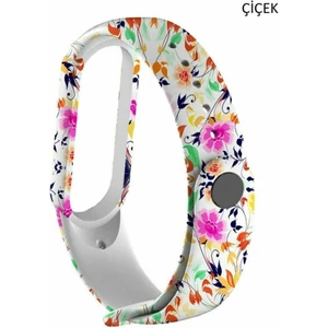 Xiaomi Mi Band 5 Mi Band 6 Mi Band 7 Desenli Silikon Kordon Kayış