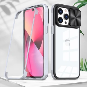For iPhone 14 Pro Max Menteşe Kayma Şeffaf Cep Telefonu Kılıfları(Yurt Dışından)