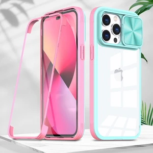 For iPhone 14 Pro Max Menteşe Kayma Şeffaf Cep Telefonu Kılıfları(Yurt Dışından)
