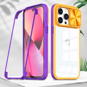 For iPhone 14 Pro Max Menteşe Kayma Şeffaf Cep Telefonu Kılıfları(Yurt Dışından)