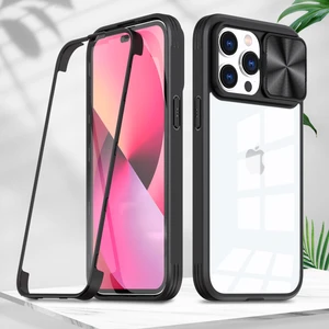 For iPhone 14 Pro Max Menteşe Kayma Şeffaf Cep Telefonu Kılıfları(Yurt Dışından)