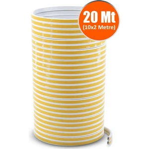 Htm Yapı Kapı Pencere Bandı Fitili Yapışkanlı Soğuk Izolasyon Bant 10X2=20 Metre (Beyaz )
