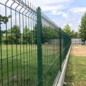 Msy Fence 150 x 250CM -12 Adet Yeşil Panel Çit Takımı +1 Direk Galvanizli Çit Teli Direkler Dahildir Puntalı Tel Çit