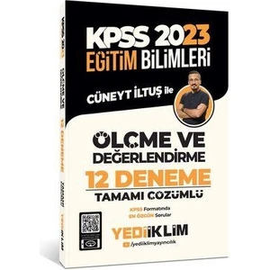 Yediiklim Yayınları 2023 KPSS Eğitim Bilimleri Ölçme ve Değerlendirme Tamamı Çözümlü 12 Deneme
