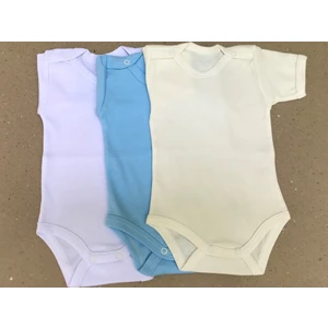 Özdemirli Bebe Çıtçıtlı Badi Kısa Kol (3 Lü Paket)