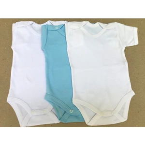 Özdemirli Bebe Çıtçıtlı Badi Kısa Kol (3 Lü Paket)