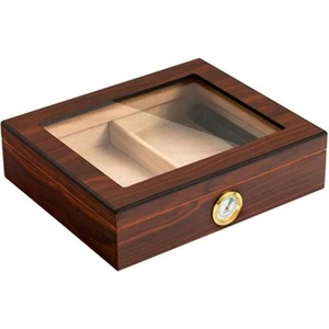 Haitun Cedar Ahşap Puro Seyahat Nemlendirici Higrometre Puro Humidor Sigaren Kutusu ile Taşınabilir Puro Kılıfı Taşınabilir Puro Kılıf (Yurt Dışından)