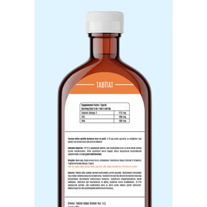 Tabitat Doğal Omega-3 Zengini Balık Yağı Şurup