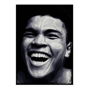 Muhammad Ali Boksör Dekoratif Ahşap Tablo 32CM X44CM