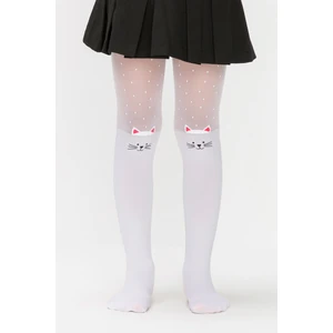 Çocuk Pretty Beyaz Mühür Külotlu Çorap