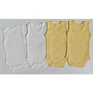 Özdemirli Bebe Jakarlı Klimalı Askılı Çıtçıtlı Badi 4 Lü Paket