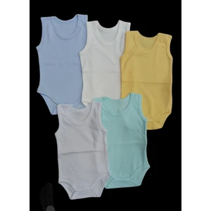 Özdemirli Bebe  askılı Basic Bisiklet Yaka Atlet Çıtçıtlı Badi 5li Paket 0-48 Ay