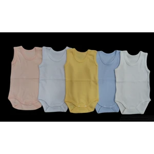 Özdemirli Bebe  askılı Basic Bisiklet Yaka Atlet Çıtçıtlı Badi 5li Paket 0-48 Ay