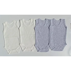 Özdemirli Bebe Jakarlı Klimalı Askılı Çıtçıtlı Badi 4 Lü Paket