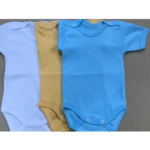 Çıtçıtlı Badi Kısa Kol (3 Lü Paket) Beyaz,sarı,mavi