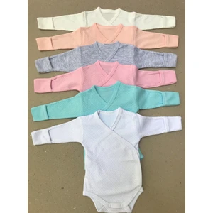 Uzun Kollu Kendinden Eldivenli Çıtçıtlı Badi Kruvaze (6 Li Paket)