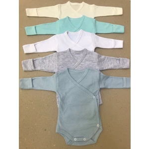 Uzun Kollu Kendinden Eldivenli Çıtçıtlı Badi Kruvaze (5 Li Paket)