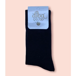 Bayan Siyah Yün Kışlık Soket Çorap