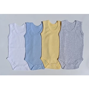 Özdemirli Bebe Jakarlı Klimalı Askılı Çıtçıtlı Badi 4 Lü Paket