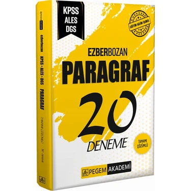 Pegem Akademi Yayıncılık KPSS ALES DGS Ezberbozan Paragraf 20