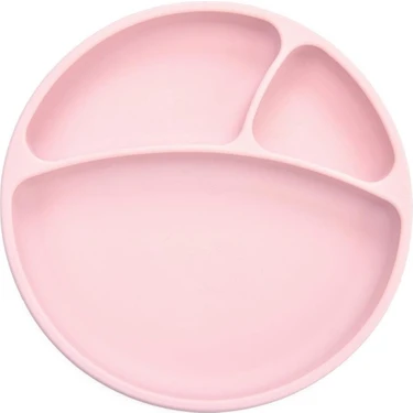 OiOi Porsiyon Vakum Tabanlı Silikon Tabak  - Pinky