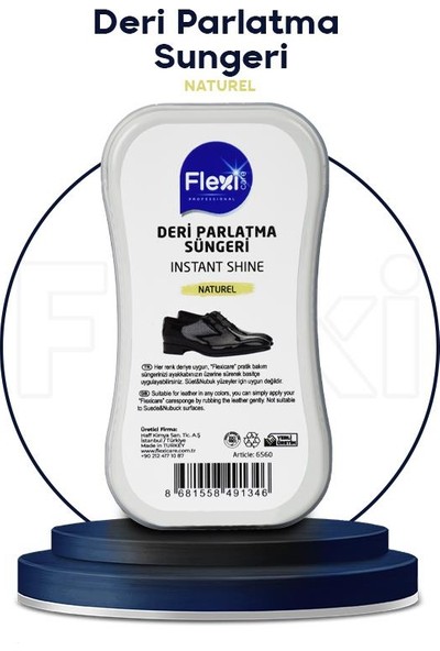 Flexi Care Deri Ayakkabı Temizleme Parlatma Süngeri Natural