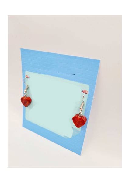 Doğal Taş Mercan Küpe Kalp fiyatları