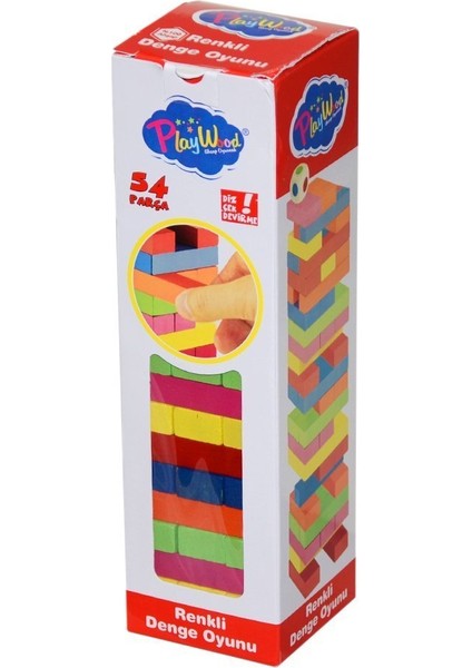 310-ONY Onyıl, Playwood Renkli Denge Oyunu, Ahşap / +3 Yaş