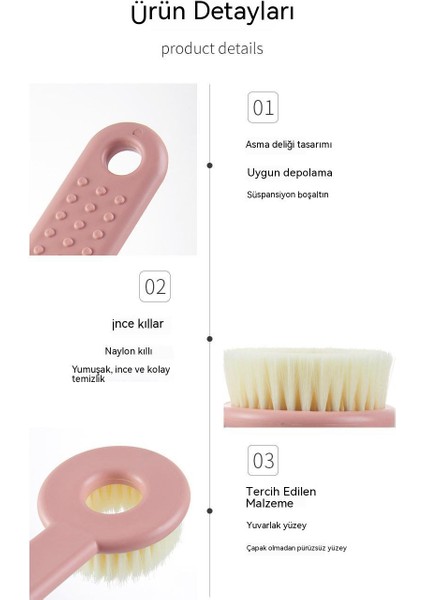 Banyo Yapıcısı Arka Banyo Kaymaz Fırça Uzun Saplı Yumuşak Saç Banyo Fırçası (Yurt Dışından) fırsatları