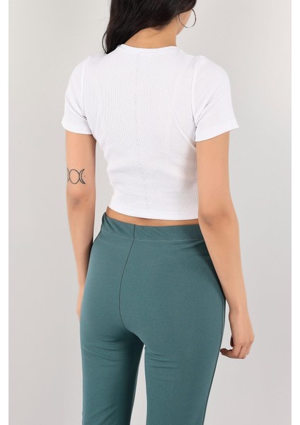 Kadın Fitilli Crop Bluz modelleri