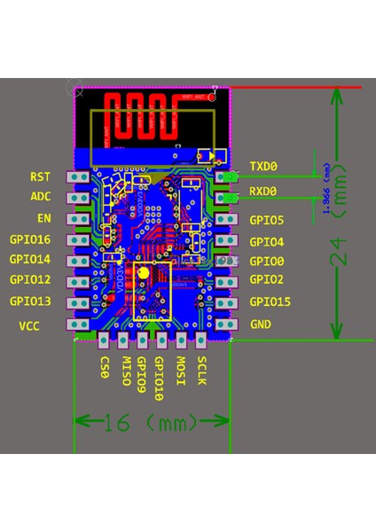 Roba ESP-12F ESP8266 Wıfı Modül Wifi Kablosuz Internet Iot Modülü
