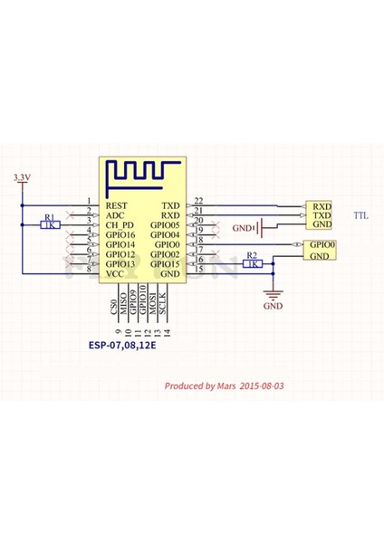 Roba ESP-12F ESP8266 Wıfı Modül Wifi Kablosuz Internet Iot Modülü