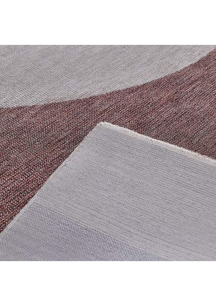 Amorf Modern Özel Tasarım Dokuma Halı - Bordo/Bej 160 x 230