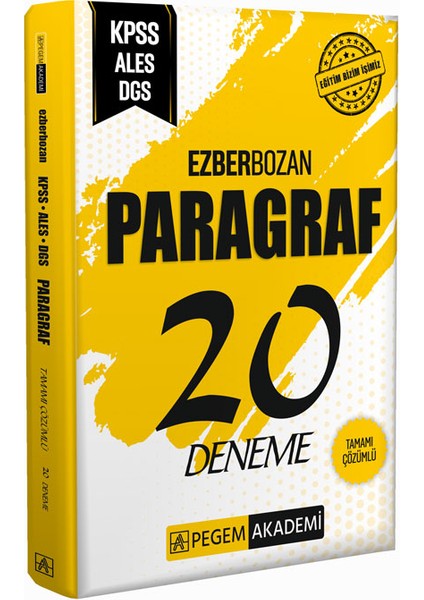 KPSS ALES DGS Ezberbozan Paragraf 20 Deneme