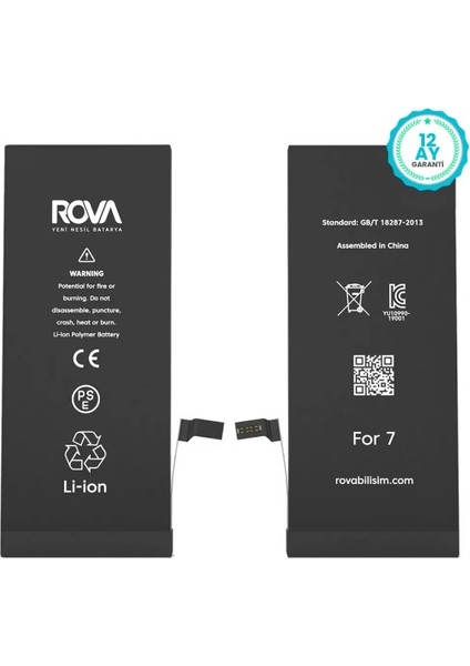 Iphone 7 Batarya Pil Güçlendirilmiş 2300MAH 1 Yıl Garantili