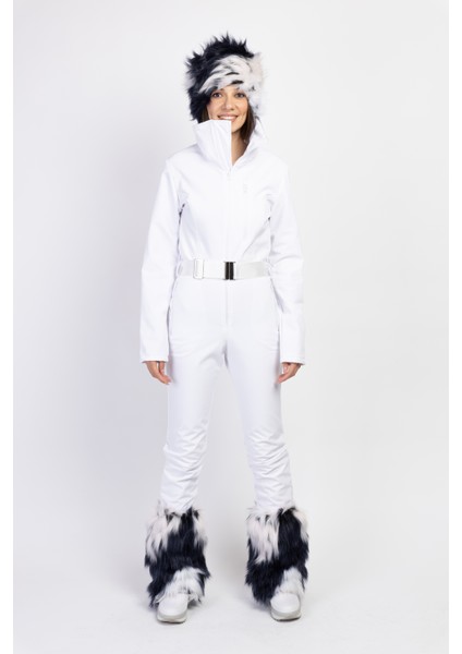 Sd Lacivert Kürk Detaylı Kayak Tulumu