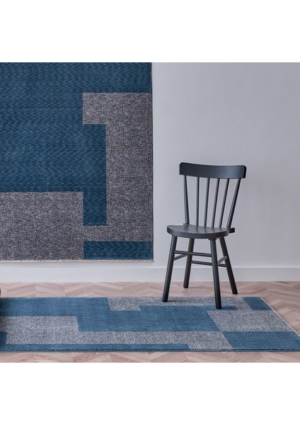 Diagram Modern Özel Tasarım Dokuma Halı - Mavi/Gri 160 x 230 cm fiyatları