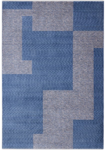 Diagram Modern Özel Tasarım Dokuma Halı - Mavi/Gri 160 x 230 cm indirimleri