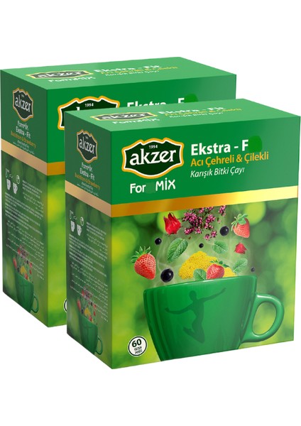 For-Mix Ekstra (F) Çilek Aromalı Çay 2 x 60 Süzen Poşet 180 gr