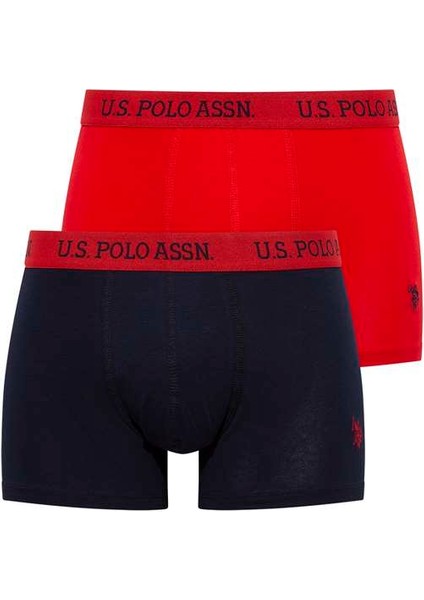 U.S. Polo Assn. Erkek Kırmızı - Lacivert 2 Li Boxer 80374