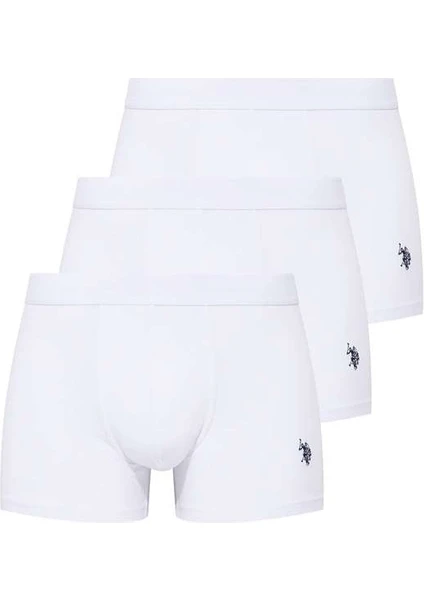 U.S. Polo Assn. Erkek Beyaz 3'lü Boxer 80173