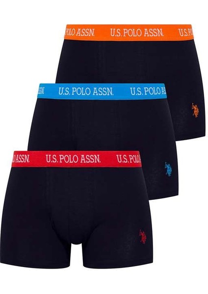 U.S. Polo Assn. Erkek Lacivert 3 Lü Boxer